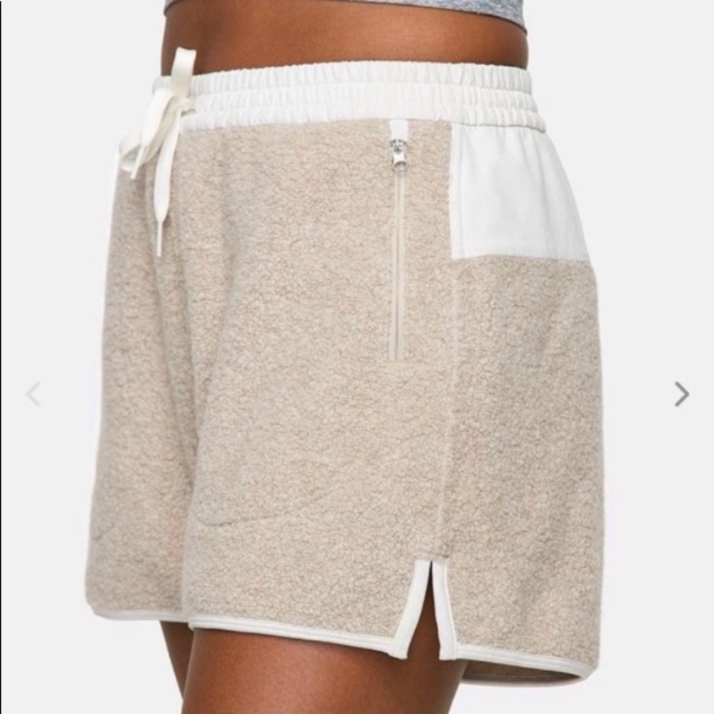 NWT Outdoor Voices Megafleece Shorts- oatmeal L
